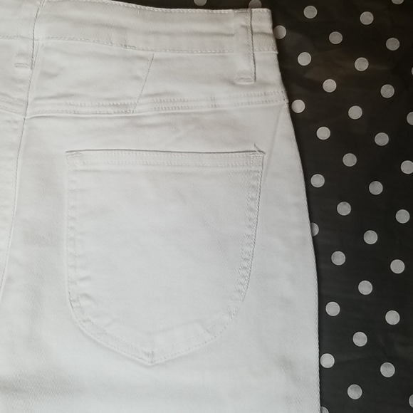 JC&JQ Premium Stretch Jeans White Denim Skirt - Picture 5 of 10